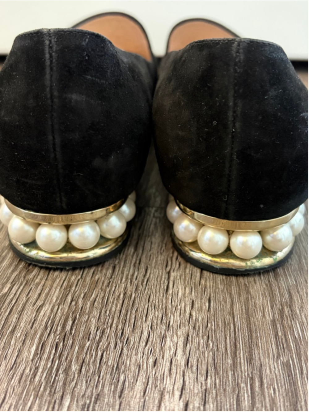 Nickolas Kirkwood Black Suede Pearl Casati Loafers Sz 38 - Picture 5 of 16